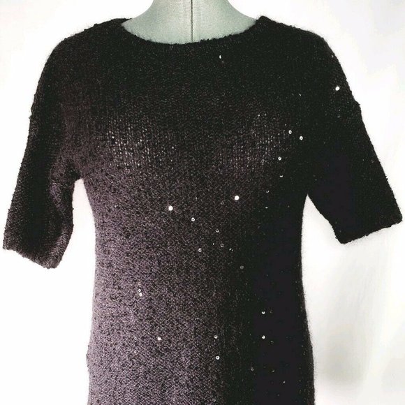 ANN TAYLOR SHORT SLEEVES SEQUIN SWEATER - S - Picture 4 of 4